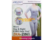 Zirana ชุดชั้นในกระชับสัดส่วน แขนสั้นและขายาว Bamboo Charcoal
