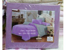 ชุดผ้าปูที่นอน สีทูโทน ขนาด 6ฟุต 5ชิ้น