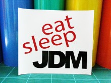 ขายสติ๊กเกอร์แต่งรถ Eat Sleep JDM น่ารักๆ สไตล์ JDM ของญี่ปุ่นค่ะ รูปที่ 1