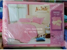 ผ้าปูที่นอน ลายจุด 6ฟุต 5ชิ้น รูปที่ 2