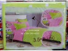ผ้าปูที่นอน ลายจุด ขนาด 3.5ฟุต 3ชิ้น รูปที่ 3