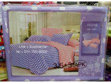 ผ้าปูที่นอน ลายจุด ขนาด 3.5ฟุต 3ชิ้น