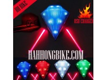 ไฟท้ายจักรยาน USB รูปเพชร 2 in 1 เป็นทั้งไฟท้าย และ เลเซอร์สร้างเลน ในตัวเดียวกัน รูปที่ 3