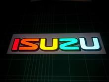 ขายสติ๊กเกอร์สะท้อนแสง แต่งรถ โลโก้ Isuzu ไล่เฉดสีสวยงาม รูปที่ 1