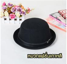 CapW34-10 หมวกแฟชั่นเกาหลี สีดำ รูปที่ 4