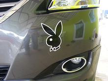 ขายสติ๊กเกอร์แต่งรถ กระต่าย Playboy สีดำ รองพื้นขาวค่ะ รูปที่ 1
