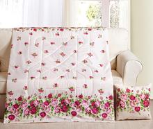 หมอนผ้าห่ม แนววินเทจ ลายดอกกุหลาบสีชมพู รูปที่ 3