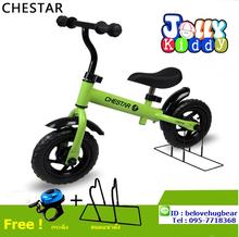 จักรยาน Balance Bicycle ยี่ห้อ Chestar สีเขียว พร้อมอุปกรณ์ กระดี่งและขาตั้งจักรยาน รูปที่ 1
