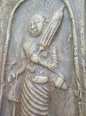 1267-พระสิวลีโชคลาภ เนื้อผงเก่าฝังพลอย องค์ใหญ่ รูปที่ 3