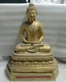 พระบูชา พระอังคีรัสสะ วัดป่าธัมมรตาราม อ.ชุมแพ  ขอนแก่น หล่อหนาเนื้อทองผสม เปียกทอง