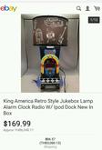 King America retro jukebox ipod โคมไฟนาฬิกาแต่งบ้าน รูปที่ 4