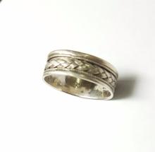 (4090) แหวนเงินแท้ ตอก 925 ลายสาน รูปที่ 3