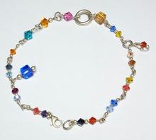 (4317) สร้อยข้อเท้าเงินสลับลูกปัด งานใหม่ ตอก 925 รูปที่ 3