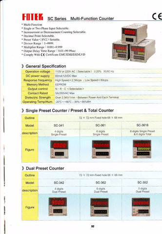 fotek SC-341 220V , SC-3616 COUNTER