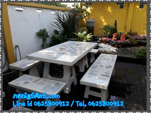โต๊ะหินขัด โต๊ะหินอ่อน โต๊ะสวยๆ โต๊ะสวยงาม โต๊ะปูน โต๊ะหิน โต๊ะนั่งเล่น โต๊ะสนาม โต๊ะไม้ รับจัดสวน รับตกแต่งสวน รูปที่ 3