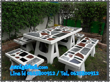 โต๊ะสวยๆ โต๊ะสวยงาม โต๊ะสวยงามราคาถูก โรงงานผลิตโต๊ะหินอ่อน โต๊ะหินอ่อนราคาถูก โต๊ะนั่งเล่น โต๊ะสนาม จัดสวน ตกแต่งสวน เฟอร์นิเจอร์ โต๊ะไม้ รูปที่ 2