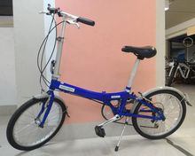 จักรยานพับ DAHON Metro D6 เฟรมอลูสีน้ำเงิน สภาพดี สีสวย  เกียร์ชิมาโน 6 สปีด วงล้อ 20 นี้ว มือสอง จากญี่ปุ่น ราคา 8500 ขาย 7900 เปิดขายทุกวั รูปที่ 4