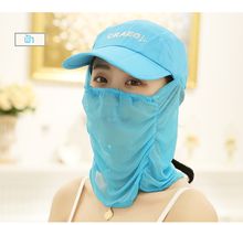หมวกแก๊ปแฟชั่น ป้องกันแสงแดด สไตล์เกาหลี สีฟ้า รูปที่ 2