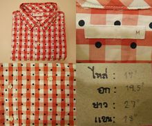 Red scotch and Black polka dots Shirt รูปที่ 5