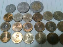 เหรียญ50สตางค์และ1บาทและเหรียญ5 บาทและเหรียญ10 บาทกาญจนาภิเษกปี39 รูปที่ 1