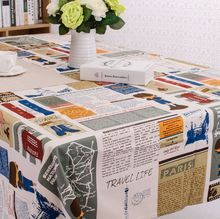 ผ้าปูโต๊ะ ลายข้อมูลการเดินทางในปารีส ทำจากผ้าลินินธรรมชาติ รูปที่ 2