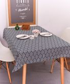 ผ้าปูโต๊ะ ลายคลื่นทะเลสีครามสไตล์ญี่ปุ่น ทำจากผ้าลินินธรรมชาติ รูปที่ 1