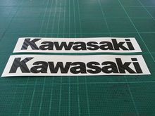 ขายสติ๊กเกอร์แต่งรถ โลโก้ Kawasaki เคฟล่า รูปที่ 1