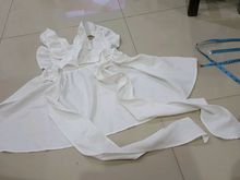 ผ้ากันเปื้อน สีขาวสะอาด ปรับสายให้ยาวเพิ่มได้ รูปที่ 6