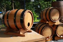 ถังไม้ ถังไวน์ ขนาดเล็กแบบจำลองตั้งโชว์ใส่ไวน์ vintage wine barrels shop รูปที่ 2