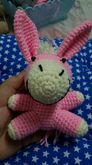ตุ๊กตาไหมพรม Crochet Handmade a Horse pink รูปที่ 2