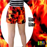 LOUDMOUTH GOLF รุ่น Liar Liar Mini Shorts กางเกงกอล์ฟขาสั้นผู้หญิง ลายไฟร้อนแรงเปรี้ยวซ่า กางเกงขาสั้นลำลอง สวมใส่สบาย รูปที่ 3