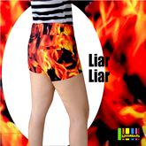 LOUDMOUTH GOLF รุ่น Liar Liar Mini Shorts กางเกงกอล์ฟขาสั้นผู้หญิง ลายไฟร้อนแรงเปรี้ยวซ่า กางเกงขาสั้นลำลอง สวมใส่สบาย รูปที่ 4