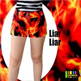 LOUDMOUTH GOLF รุ่น Liar Liar Mini Shorts กางเกงกอล์ฟขาสั้นผู้หญิง ลายไฟร้อนแรงเปรี้ยวซ่า กางเกงขาสั้นลำลอง สวมใส่สบาย รูปที่ 1