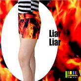 LOUDMOUTH GOLF รุ่น Liar Liar Mini Shorts กางเกงกอล์ฟขาสั้นผู้หญิง ลายไฟร้อนแรงเปรี้ยวซ่า กางเกงขาสั้นลำลอง สวมใส่สบาย รูปที่ 2