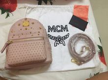 กระเป๋าเป้ MCM mini Bebe Boo Stark backpack Light pink calf leather from MCM.  ของแท้จ้า รูปที่ 1