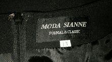 อก 37 นิ้ว Dress เดรสสั้นสีดำซาตินแบรนด์แท้ MODA SLANNE มีซับใน รูปที่ 5