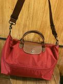 Longchamp Expandable Le Pliage Travel Bag Duffel Tote สีแดง  รูปที่ 4