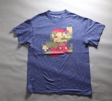 เสื้อยืดลาย Mario สีเทา Size M 19x26 รูปที่ 1
