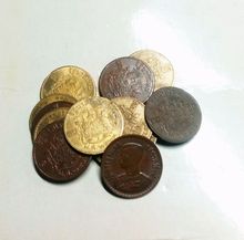 เหรียญ 10 สตางค์ หลังตราแผ่นดิน ปี2500 รัชกาลที่9 มีทองเหลือง และทองแดง  รูปที่ 1