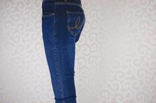 (ญ) กางเกงยีนส์ขายาวขาเดฟผ้ายืด-ซิป NB75-1 รูปที่ 3