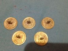 ขายเหรียญเฟื้องทองคำร.5ทำกระดุม รูปที่ 1