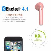 ส่งฟรี หูฟังบลูทูธ HBQ i7 สีชมพู Wireless Single Earphone Mini Bluetooth รูปที่ 3