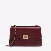 CHARLE KEITH QUILTED CHAIN SHOULD BAG red รูปที่ 4