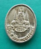 เหรียญหล่อฉีดเนื้อเงิน  อ.นองรุ่นเสาร์ 5 ฉลองครองราช 50 พรรษา  ปี 2539 สภาพสวย รูปที่ 2