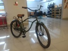 จักรยานครุยเซอร์ สุดคลาสสิค สีเขียวลายพรางทหาร (ไม่ค่อยมีนะครับ) เฟรมเหล็ก Hiten วงล้ออลู 26 นี้ว มือสอง ญี่ปุ่น ราคา6500 เปิดบริการทุกวัน 1 รูปที่ 3