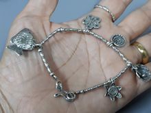 (2512) สร้อยข้อมือเงินเเท้ร้อยเม็ดเงินงานสวย รูปที่ 8