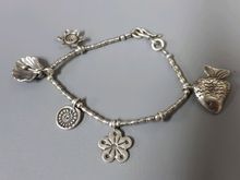 (2512) สร้อยข้อมือเงินเเท้ร้อยเม็ดเงินงานสวย รูปที่ 4