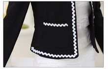 เสื้อคลุมพิธีการ ใส่ทำงานได้สวยหวานสไตล์เกาหลี สีดำ มี 5 size รูปที่ 5