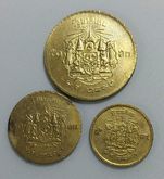 เหรียญกษาปณ์หมุนเวียนรัชกาลที่9 รุ่นแรก ปีพศ.2493 ชุด 3 เหรียญ ชนิดราคา 5 สตางค์ 10 สตางค์ และ 50 สตางค์ รูปที่ 2