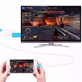 HDMI iPhone สาย iPhone To HDMI TV เชื่อมต่อ iPhone เข้ากับทีวี เสียบปุ๊บโชว์ปั๊บ Lightning HDMI Cable（ชาร์จแบต iphoneได้） รูปที่ 3